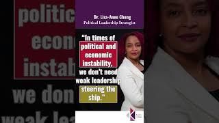 In  times of political & economic instability -  Dr. Lisa-Anne Chung #politicalchange  #politics