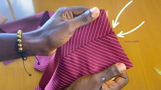 Pin stripes fabric alignment tutorial