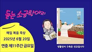 생활성서 듣는 소금항아리 [20250620 연중 제11주간 금요일](이승복 라파엘 신부) #매일미사