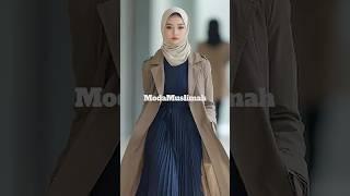 Navy Maxi & Taupe Trench | Stylish Malaysian Muslimah Rainy Office Look 2025