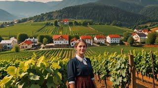 DEUTSCHLAND - LEBEN IN EINEM TRADITIONELLEN  WEINDORF IN DEN DEUTSCHEN BERGEN