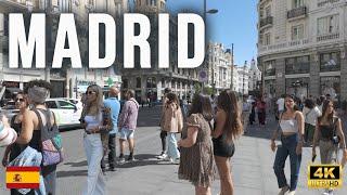 Madrid, Spain | WALK TOUR IN THE CITY CENTER | 4K