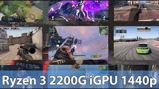 1440p Gaming AMD Ryzen 3 2200G Vega 8 APU Overclocked in 13 Games (Test)