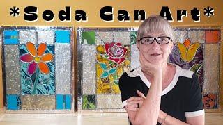 DIY Stained Glass Inspired Art Creations From Aluminum Drink Cans