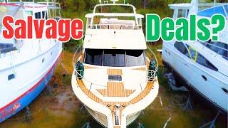 $1 Minimum Bid Auction Boats for sale Hurricane Damaged |1999 35' Carver *Diesels | HarborYachtTours