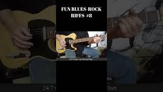 FUN BLUES-ROCK RIFFS NO. 8 #shortsfeed #bluesguitarlesson #shortsvideo #bluesrockguitar