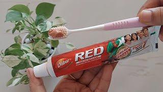 Dabur Red Toothpaste Review in Hindi | How to use Dabur Red Toothpaste | Red Toothpaste