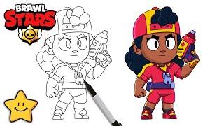 How To Draw MEG  | Brawl Stars | New Legendary Brawler