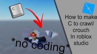 How to make ‘c’ to crouch/crawl in roblox studio r6 only, (model link in top comment)