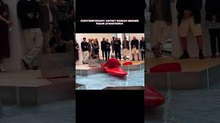 Contemporary artists roman signer kayak presentation #art #contemporaryart #romansigner #creativity