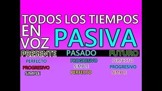 TODOS LOS TIEMPOS EN INGLÉS EN VOZ PASIVA