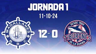 JORNADA 1 RESUMEN -  Navegantes del Magallanes 12 - Tiburones de la Guaira 0 - 24-25 (11-10-24)