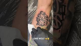 LONE WOLF graffiti hand style Tattoo. Original #graffiti #graffititattoo #tattoo  #nz  #letteringart