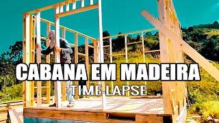 Ele Construiu (Sozinho) uma linda Cabana | time-lapse