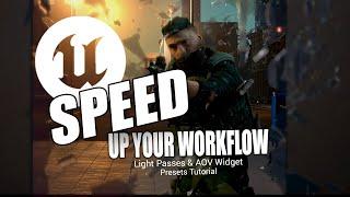 SPEED UP  Your Unreal Engine Rendering Workflow - Light Passes & AOV Widget Presets Tutorial