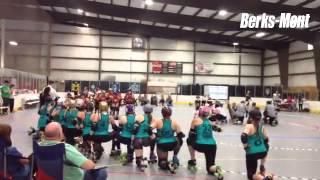 The Pottstown Roller Derby Rockstars introduced at tonight's bout. #Pottstown #rollerderby