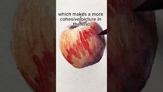 How to underpaint with a watercolor apple #watercolortutorial #watercolorpainting #paintingtutorial