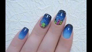 Van Gogh 'Starry Night' inspired nail design tutorial   + painting sliders