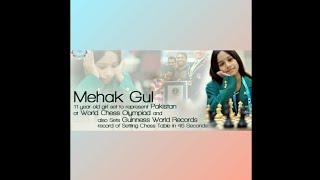 Youngest Pakistani to achieve Woman Candidate Master (WCM) title | Mehak Gul