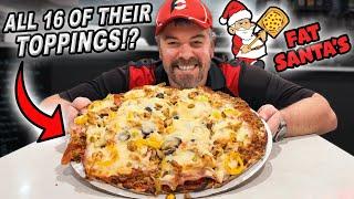 Fat Santa’s 16-Inch Pizza Challenge in Santa Claus, Indiana Has ALL 16 of Santa’s Toppings!!