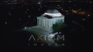 Jefferson Memorial, Washington, D.C., night Aerial Stock Footage | AX77 045 4K youtube