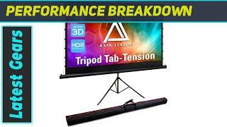 Akia Screens 92 inch Tab Tension Portable Projector Screen - Best Outdoor Movie Experience!