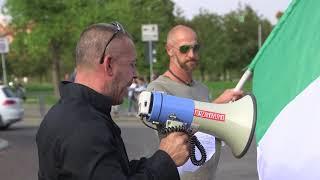 FN Vicenza leader del MIS Gianluca Deghenghi alla manifestazione del  30 09 17