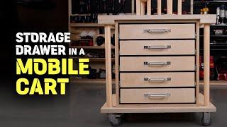 Storage Drawer in a Mobile Cart / DIY