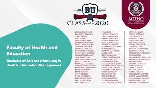 Botho University Class of 2020 - List of Graduates