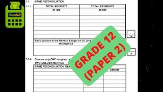 Grade 12 Accounting Paper 2 | Bank Reconciliation