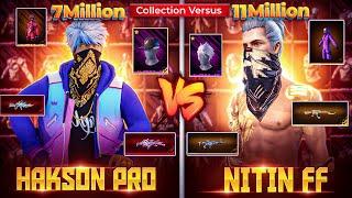 Hakson bhai  vs Nitin free fire  Collection verses  Biggest Battle of the Year  #freefire