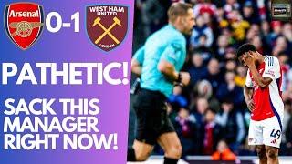 Arsenal 0-1 West Ham | TITLE RACE IS OVER! PATHETIC PERFORMANCE! Skelly red card! ARTETA OUT!