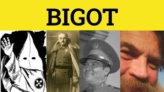  Bigot Bigoted Bigotry - Bigot Meaning - Bigot Examples - Bigot Defined