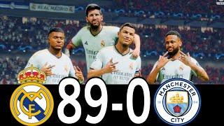 FC 24 - REAL MADRID 89-0 Manchester City | ALL STARS | MESSI RONALDO NEYMAR & MBAPPE