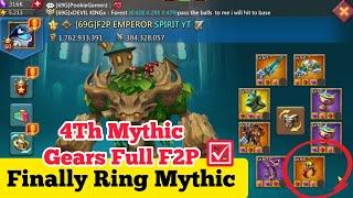 F2P Main Account 2025 Biggest Upgrade 4th Mythic Gears || Lords Mobile