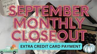 SEPTEMBER 2023 BUDGET CLOSEOUT + EXTRA LUMP SUM DEBT PAYMENT | DAVE RAMSEY INSPIRED