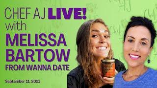How To Make a SUGAR-FREE Date Cake | Chef AJ LIVE! with Melissa from Wanna Date