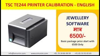 TSC TE 244 BARCODE PRINTER CALIBRATION  - Online Munim Jewellery Billing Software (English)