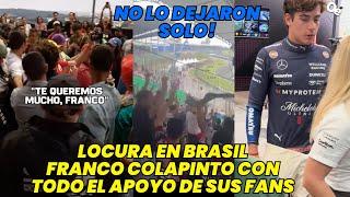 Franco no estás Solo! Así apoyarón los Fanáticos del piloto en Interlagos. Locura Total. F1 radio