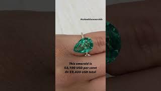 How much is a natural Colombian emerald with pricing