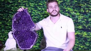 Cosmic Cuts - Uruguayan Amethyst Geode W/ Stand! Precious Stones and Specimen