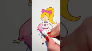 How to draw a cute girl easy Step by step drawing