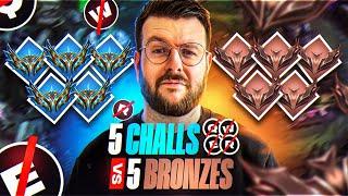 5 CHALLENGERS SANS SORT (AUTO-ATTAQUE) CONTRE 5 BRONZES ! QUI GAGNE ?