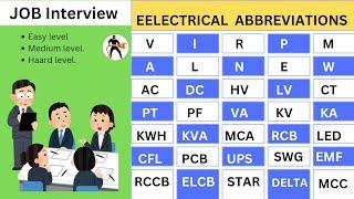 All Electrical Abbreviations | Basic Electrician guide