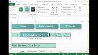 Excel VBA project : Project on Daily Attendance Sheet Using Macro Tutorial # 3