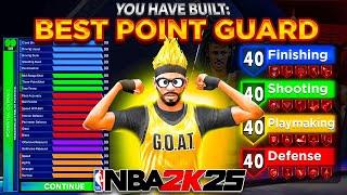 BEST POINT GUARD BUILD with 99 3PT + MAX LEGEND BADGES - BEST ALL AROUND GUARD BUILD NBA 2K25