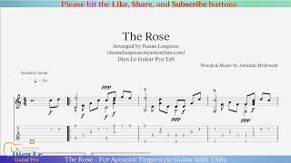 The Rose - For Acoustic Fingerstyle Guitar with TABs