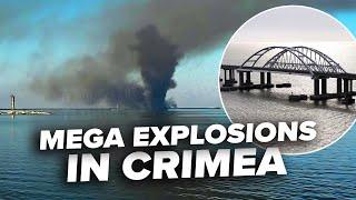 ️GIANT EXPLOSIONS are in Crimea. The Kerch Bridge has been CLOSED. Key news