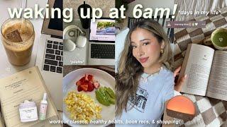 waking up at 6am PRODUCTIVE vlog!️ realistic days, workout classes, healthy habits, & book recs!