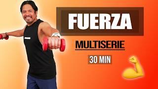 FULL BODY FUERZA 30 MIN | Con Mancuernas #sientetejoven